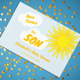 Libro De Visitas Aquí viene el hijo Cumpleaños de bebé niño