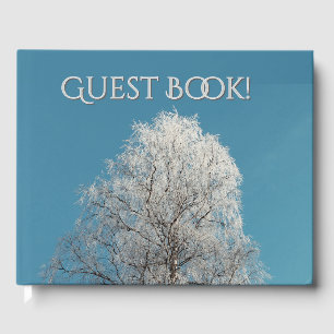 Libro De Visitas Árbol blanco salvaje contra cielo azul sin nubes