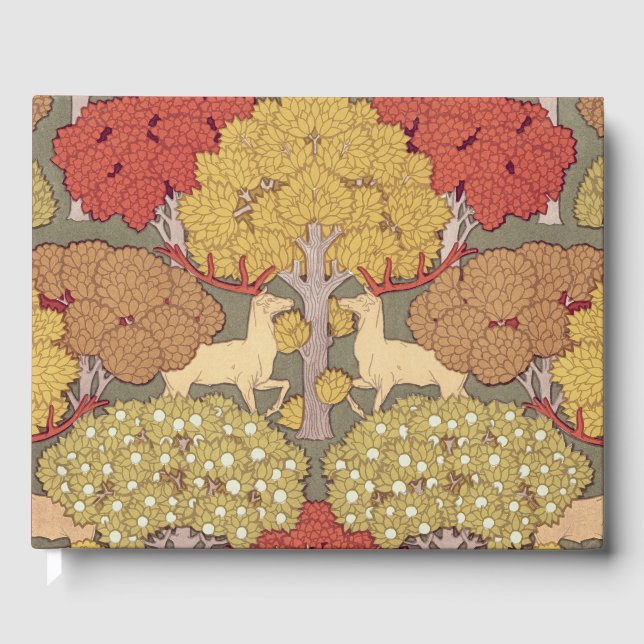 Libro De Visitas Árbol de ciervos, ardilla, pájaro, berries rumanos (Anverso)