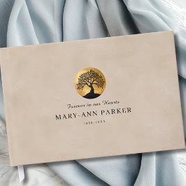 Libro De Visitas ¡Árbol de la Vida!  Beige Personalizado Memorial