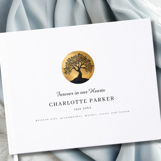 Libro De Visitas Árbol de la Vida Memorial Personalizado (Tree of Life Memorial Custom Guest Book)