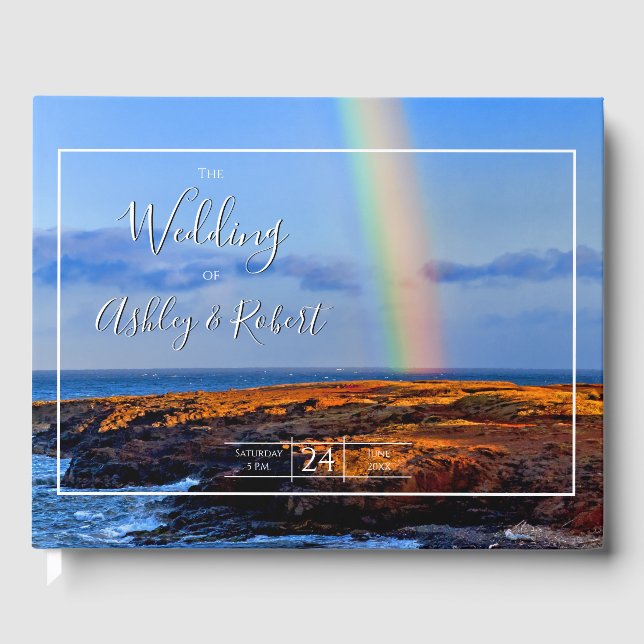 Libro De Visitas Arcoiris, esperanza y felicidad, Boda (Anverso)