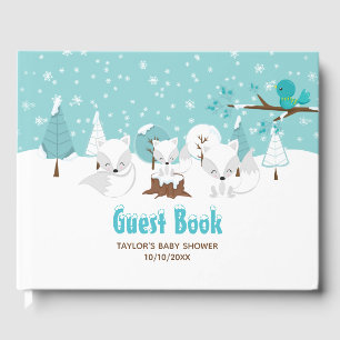 Libro De Visitas Arctic Fox Winter Wonderland Baby Shower