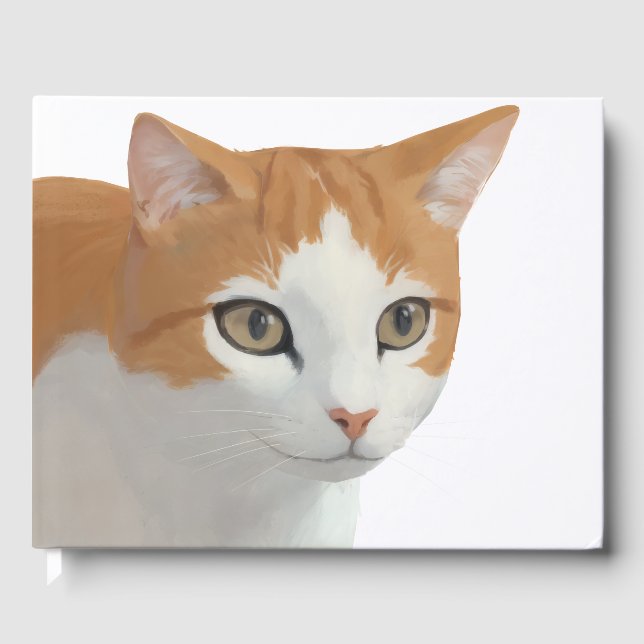 Libro De Visitas Arte de gato ginger adorable (Anverso)