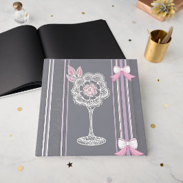 Libro De Visitas Arte de IA rosa y gris