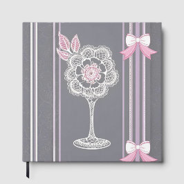 Libro De Visitas Arte de IA rosa y gris