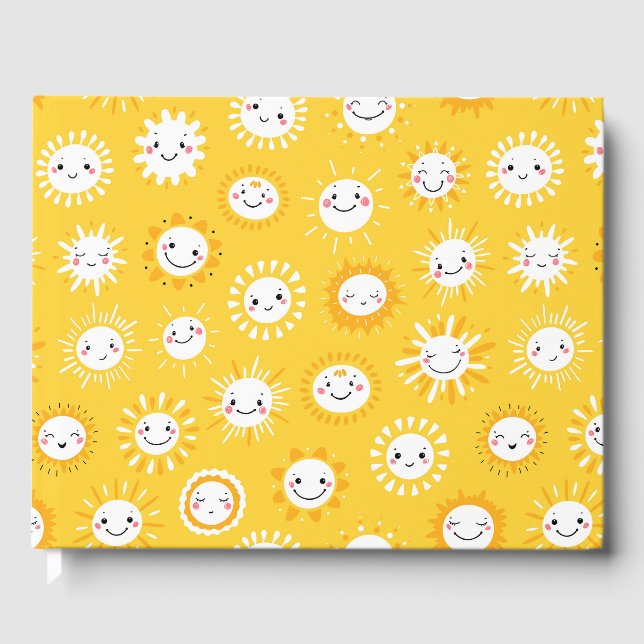 Libro De Visitas Arte de personalizado soleada sonriente (Anverso)