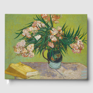 Libro De Visitas Arte de vida quieta floral rosa de oleandros de Va
