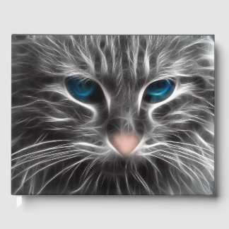 Libro De Visitas Asombrosa cara de gato de ojos azules