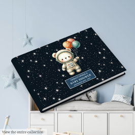 Libro De Visitas Astronauta de osito Teddy Baby Boy invitado
