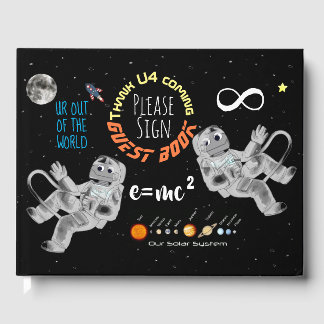 Libro De Visitas Astronautas Geeks de Matemáticas de Ciencia del Es
