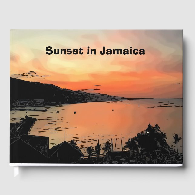 Libro De Visitas Atardecer en Jamaica (Anverso)