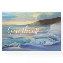 Atardecer en la playa de azul náutico