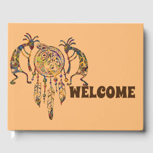 Libro De Visitas Atrapasueños de ballena Kokopelli nativo americano