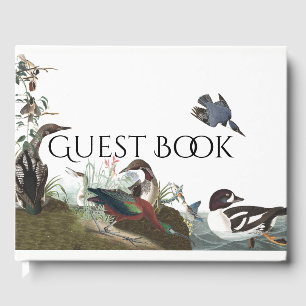 Libro De Visitas Audubon Collage Birds Wildlife Animal Guest Book