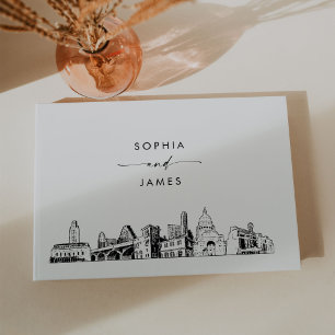 Libro De Visitas Austin Skyline Boda Guest Book