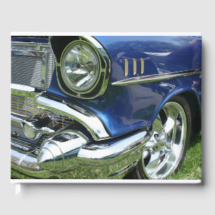 Libro De Visitas Auto azul de la época Chevy 1957