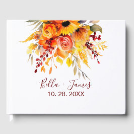 Libro De Visitas Autumn Floral Boda Guest Book