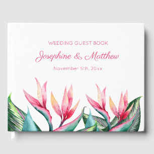 Libro De Visitas Ave del Boda tropical del paraíso