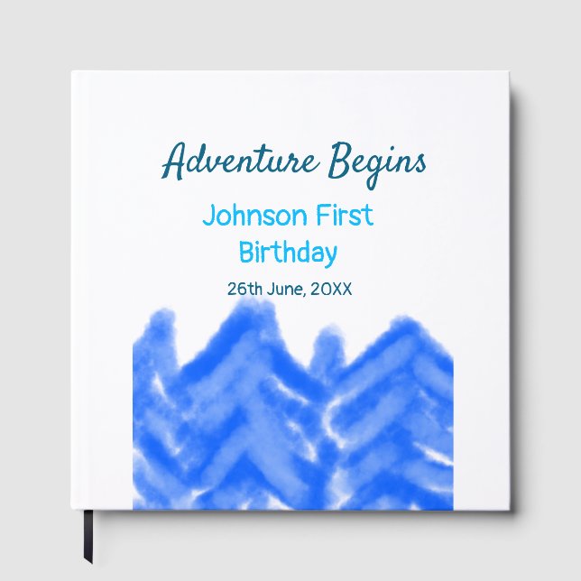 Libro De Visitas Aventura azul Aqua empieza la primera montaña de c (Anverso)