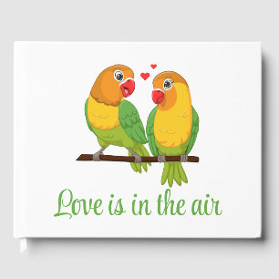 Libro De Visitas Aves amorosas Personalizados Aves Amantes Amantes 