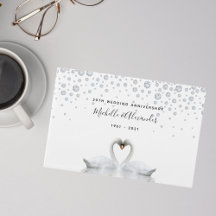 Aves de cisnes blancos 60 aniversario del boda de 