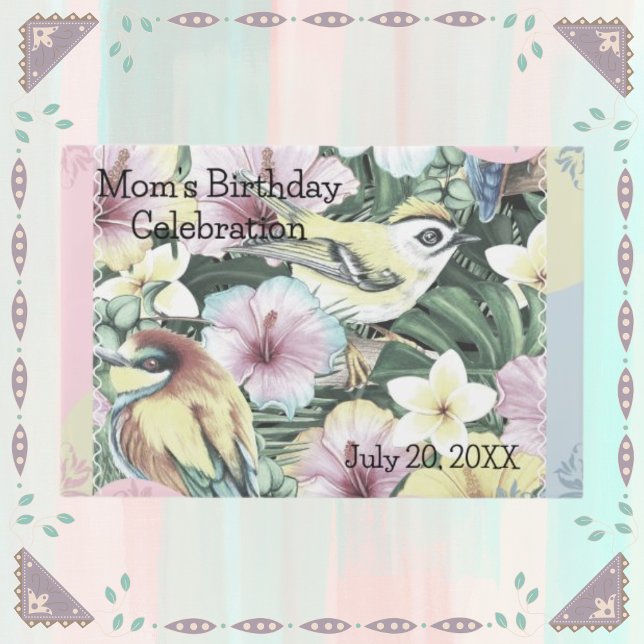 Libro De Visitas Aves florales personalizadas (Subido por el creador)