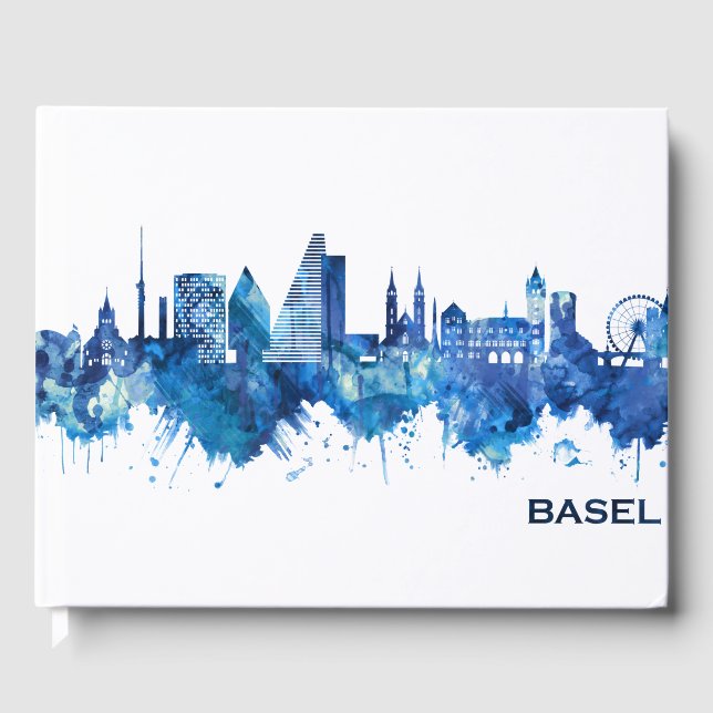 Libro De Visitas Azul aéreo de Suiza de Basilea (Anverso)