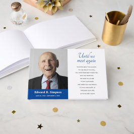 Libro De Visitas Azul hasta que nos reunimos de nuevo en la foto co