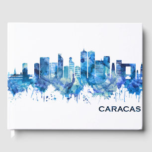 Libro De Visitas Azul Skyline Venezuela de Caracas