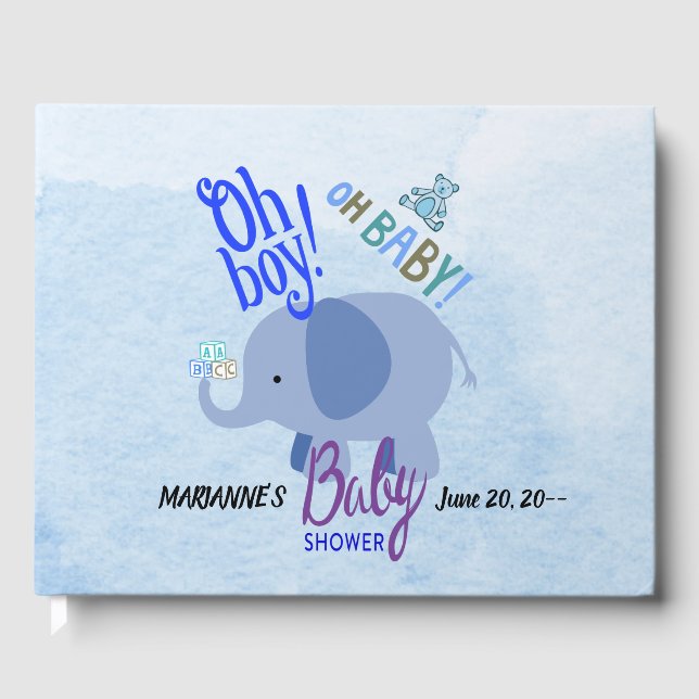 Libro De Visitas Baby Blues Bash Baby Shower (Anverso)