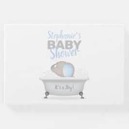 Libro De Visitas Baby Elephant Bubble Bath Boy Baby Shower