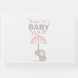 Libro De Visitas Baby Elephant Pink Baby Shower