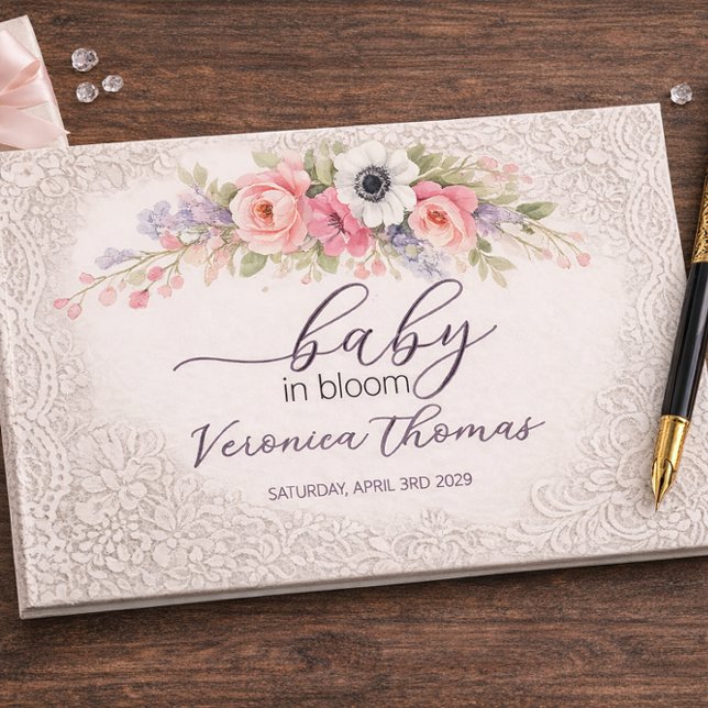 Libro De Visitas Baby in Bloom Sweet Floral Baby Shower (Subido por el creador)