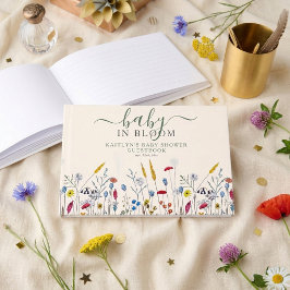 Libro De Visitas Baby in Bloom Wildflower Meadow Baby Shower
