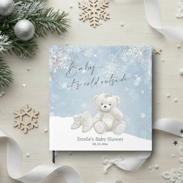 Libro De Visitas Baby, It's Cold Outside Teddy Bear Winter Keepsake