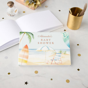 Libro De Visitas Baby on Board Beach Surf Baby Shower