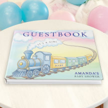 Baby on Board Watercolor Train Baby Shower