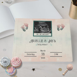 Libro De Visitas Baby Shower "Adivina quién" de género revela ultra