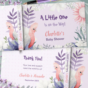 Libro De Visitas Baby Shower Caprichoso Floral de Lavanda para Bebé