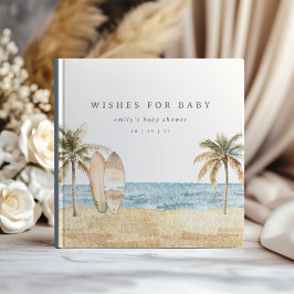 Libro De Visitas Baby Shower Coastal Surf