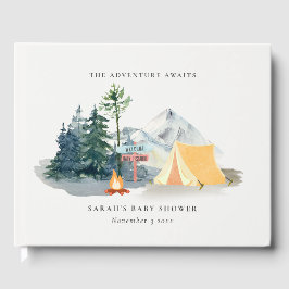 Libro De Visitas Baby Shower de la montaña rusa de los bosques de p