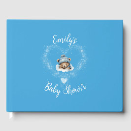 Libro De Visitas Baby Shower De Oso De Teddy De Nieve Emocionado