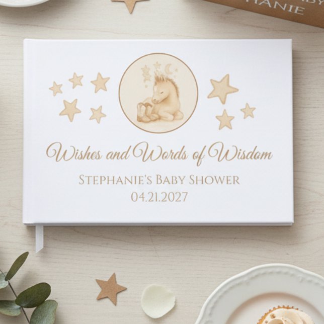 Libro De Visitas Baby Shower Guest Book - Little Horse with Stars (Baby Shower Guest Book)
