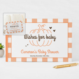 Libro De Visitas Baby Shower neutral de calabaza pequeña tocada por