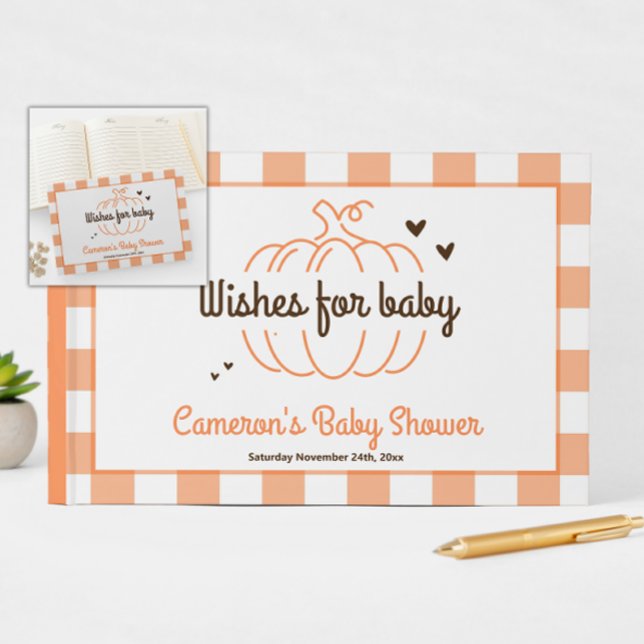 Libro De Visitas Baby Shower neutral de calabaza pequeña tocada por (Subido por el creador)
