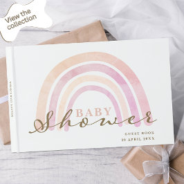 Libro De Visitas Baby Shower Neutral Rainbow Guest Book