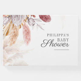 Libro De Visitas Baby Shower Pampas Grass Tan Terracotta