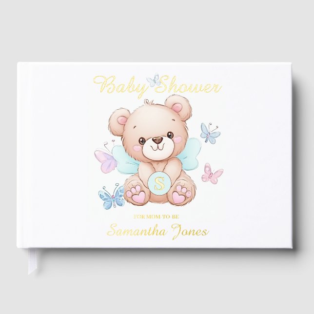 Libro De Visitas Baby Shower personalizado (Anverso)