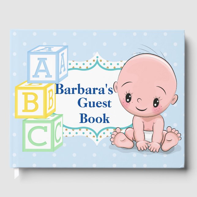 Libro De Visitas Baby Shower personalizado (Anverso)
